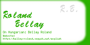 roland bellay business card